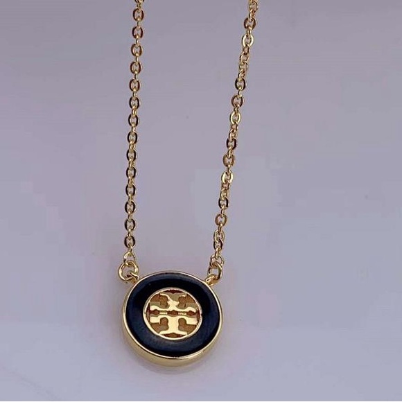 Tory Burch black gold necklace - Picture 2 of 2